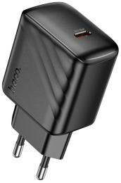 Адаптер живлення для телефона Hoco CS24A Puerto single-port PD25W charger Black (EU)