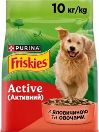 Сухий корм для собак Purina Friskies Active з яловичиною 10 кг (7613031395484)