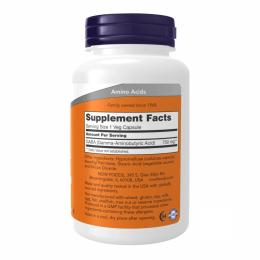 Амінокислота Now Foods GABA 750mg - 100 vcaps (2022-09-1165)
