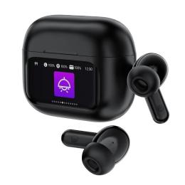 Бездротові навушники Acefast W6 smart screen, ENC Black
