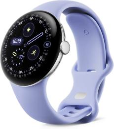 Google Pixel Watch 4 41mm Wi-Fi Polished Silver Aluminum case / Iris Active Band