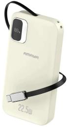 Зовнішній портативний акумулятор Amaya F131 10000 mAh Beige with cable 22.5W