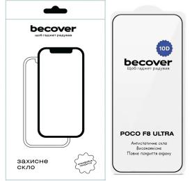 Захисне скло BeCover 10D для Poco F8 Ultra Black (714764)