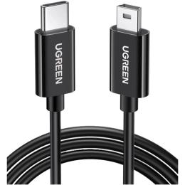 Дата-кабель Ugreen US242 USB Type-C (тато) - Mini USB (тато), 1m Black (50445)