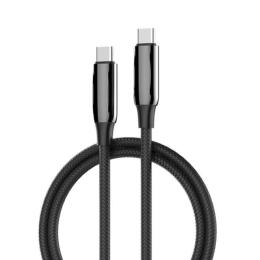 Дата-кабель ColorWay Flexible PVC USB Type-C (тато)  -  USB Type-C (тато), 1m Black 240W (CW-CBPDCC069-BK)
