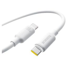 Дата-кабель Baseus Foamed Silicone Type-C (тато)  -  Type-C (тато), 1m White 100W (E0426701)