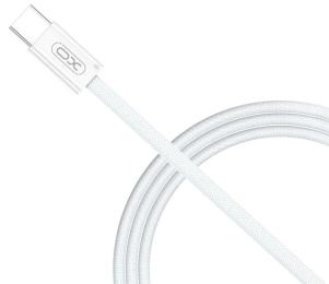 Дата-кабель XO NBQ260A High-fashion Series Type-C (тато)  -  Type-C (тато), 1m White 60W