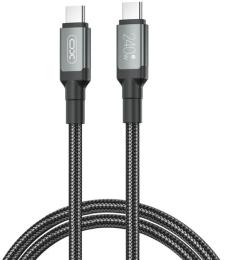 Дата-кабель XO NBQ264A High Power Braided Type-C (тато)  -  Type-C (тато), 2m Black 240W