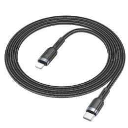Дата-кабель Hoco U117 Grand USB Type-C (тато) - Lightning (тато), 1.2m Black