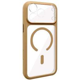 Чохол-накладка GETMAN TPU + PC GETMAN Moon Clear with MagSafe для Apple iPhone 17 Brown (00000084775_3)