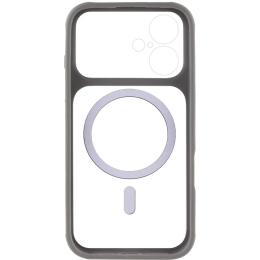 Чохол-накладка GETMAN TPU + PC GETMAN Moon Clear with MagSafe для Apple iPhone 17 Gray (00000084775_4)