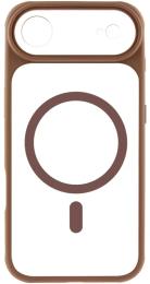 Чохол-накладка GETMAN TPU + PC GETMAN Moon Clear with MagSafe для Apple iPhone 17 Air Brown (00000084776_3)