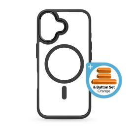 Чохол-накладка ArmorStandart Unit MagCase для Apple iPhone 17 Orange Button Set Black (ARM90579)