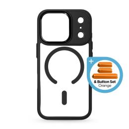 Чохол-накладка ArmorStandart Unit-C MagCase для Apple iPhone 17 Pro Orange Button Set Black (ARM90585)