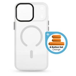 Чохол-накладка ArmorStandart Unit-C MagCase для Apple iPhone 17 Pro Max Orange Button Set Matte Clear (ARM90590)