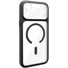 Чохол-накладка GETMAN TPU + PC GETMAN Moon Clear with MagSafe для Apple iPhone 17 Pro Black (00000084777_1)