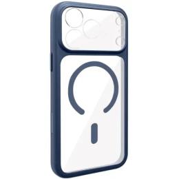 Чохол-накладка GETMAN TPU + PC GETMAN Moon Clear with MagSafe для Apple iPhone 17 Pro Blue (00000084777_2)