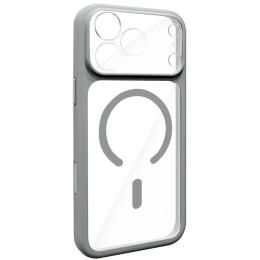 Чохол-накладка GETMAN TPU + PC GETMAN Moon Clear with MagSafe для Apple iPhone 17 Pro Gray (00000084777_4)