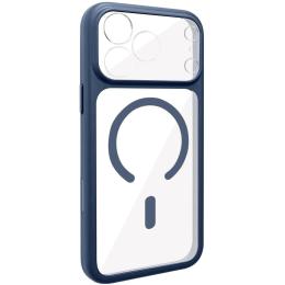Чохол-накладка GETMAN TPU + PC GETMAN Moon Clear with MagSafe для Apple iPhone 17 Pro Max Blue (00000084778_2)