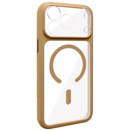 Чохол-накладка GETMAN TPU + PC GETMAN Moon Clear with MagSafe для Apple iPhone 17 Pro Max Brown (00000084778_3)