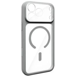 Чохол-накладка GETMAN TPU + PC GETMAN Moon Clear with MagSafe для Apple iPhone 17 Pro Max Gray (00000084778_4)