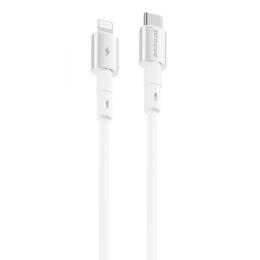 Дата-кабель Proove Silicraft Type-C (тато)  -  Lightning (тато), 1m White 27W (CCSC27002102)