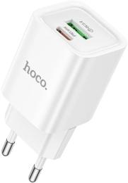 Адаптер живлення для телефона Hoco C149A Charm PD30W+QC3.0 (1USB-A/1C) White