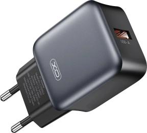 Адаптер живлення для телефона XO L152(EU) QC18W 1USB-A Fast Charger Black