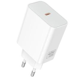 Адаптер живлення для телефона Hoco C162A Source PD40W (1USB-C) White