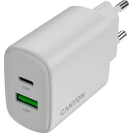Адаптер живлення для телефона Canyon charger OnCharge 200 20W 1xPD 1xQC EU White