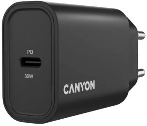 Адаптер живлення для телефона Canyon charger OnCharge 30CL Max Power 30W 1xPD Black