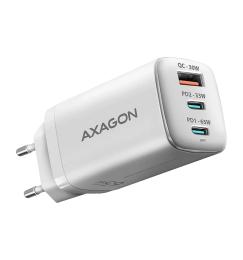 Адаптер живлення для телефона Axagon ACU-DPQ65W White 3x port (USB + dual USB-C), PD3.0/QC4+/PPS/Apple, 65W