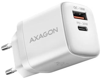 Адаптер живлення для телефона Axagon ACU-PQ20W White QC3.0/AFC/FCP + PD type-C, 20W