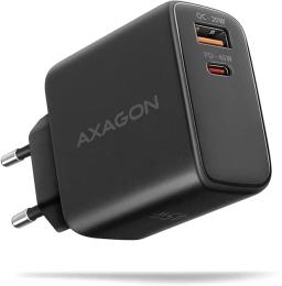 Адаптер живлення для телефона Axagon ACU-PQ45 Black QC3.0,4.0/AFC/FCP/PPS/Apple + PD type-C, 45W