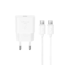 Адаптер живлення для телефона XO L167 single USB-C 25W 3A White