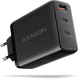 Адаптер живлення для телефона Axagon ACU-DPQ100 Black 3x port (USB + dual USB-C)