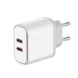 Адаптер живлення для телефона ColorWay Power Delivery Port PPS USB (Type-C PD + Type-C PD) (40W) White (CW-CHS048PD-WT)