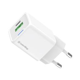 Адаптер живлення для телефона ColorWay GaN Mini 35W PD Port PPS USB (Type-C PD + USB QC4.0) White