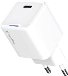 Адаптер живлення для телефона ColorWay GaN Mini 35W PD Port PPS USB-C White (CW-CHS056PD-WT)