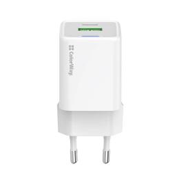 Адаптер живлення для телефона ColorWay GaN Mini 20W PD Port PPS USB (Type-C PD + USB QC4.0) White (CW-CHS062PD-WT)