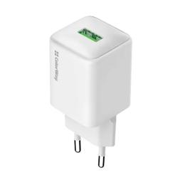 Адаптер живлення для телефона ColorWay 1USB Quick Charge 3.0 (18W) V2 White