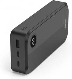 Зовнішній портативний акумулятор HAMA Power Pack Entry Level 15W 20000mAh Black (00201755)