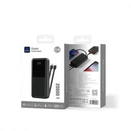 Зовнішній портативний акумулятор WIWU Essen Wi-P082 20000mAh Black 22.5W (6977703658606)