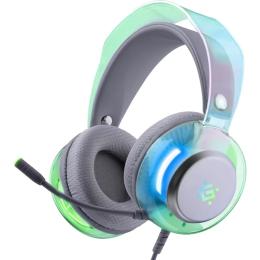 Накладні навушники Defender Glitch RGB USB White (62490)