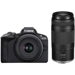 Фотоапарат Canon EOS R50/RF-S 18-45 IS STM/RF75-300 IS STM Black (5811C150)