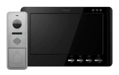 Відеодомофон Arny AVD-7942 AVD-709MD 7 + AVP-NG420 1Мп Black Silver (21522)