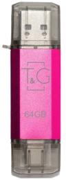 Флеш память T&amp;G Star 009 64GB Magenta USB-A/Type-C
