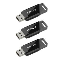 Флеш память PNY Attache X 128Gb Black 3 шт (P-FD128X3ATTX-GE)