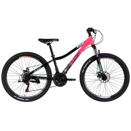 Велосипед SPACE ST 24 AURORA DD FR рама-12 2026 Pink Black (OPS-SP-24-076)