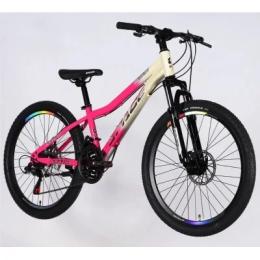 Велосипед SPACE ST 26 AURORA DD FR рама-13 2026 White Pink (OPS-SP-26-095)